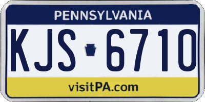 PA license plate KJS6710