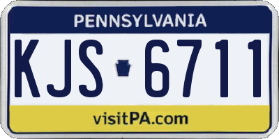 PA license plate KJS6711