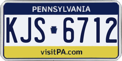 PA license plate KJS6712