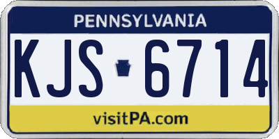 PA license plate KJS6714