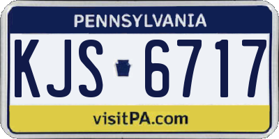 PA license plate KJS6717