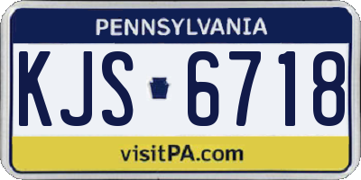 PA license plate KJS6718