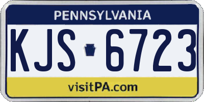 PA license plate KJS6723