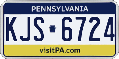 PA license plate KJS6724