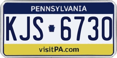PA license plate KJS6730