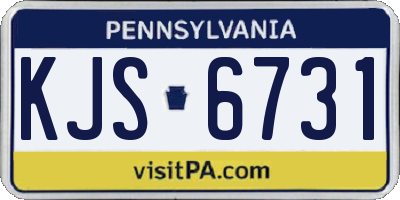 PA license plate KJS6731