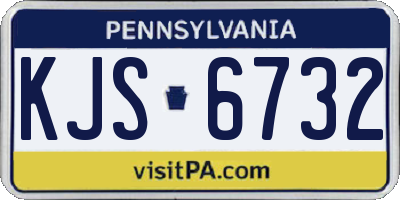 PA license plate KJS6732