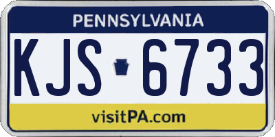 PA license plate KJS6733