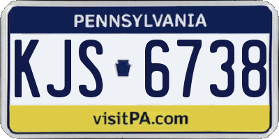 PA license plate KJS6738