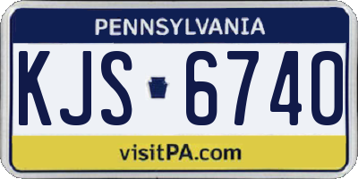 PA license plate KJS6740