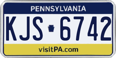 PA license plate KJS6742