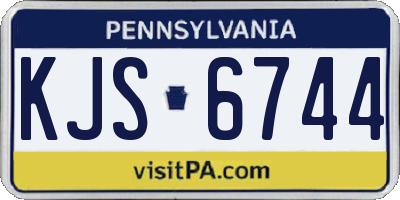 PA license plate KJS6744