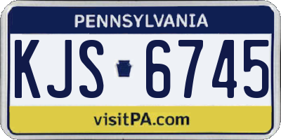 PA license plate KJS6745