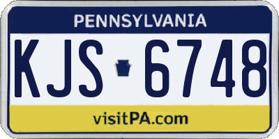 PA license plate KJS6748