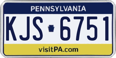 PA license plate KJS6751