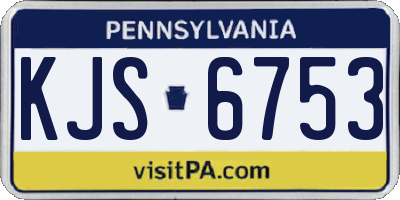 PA license plate KJS6753