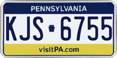 PA license plate KJS6755