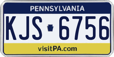 PA license plate KJS6756