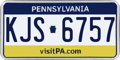PA license plate KJS6757