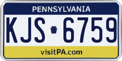 PA license plate KJS6759