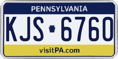 PA license plate KJS6760