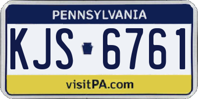PA license plate KJS6761