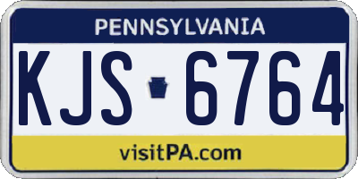 PA license plate KJS6764