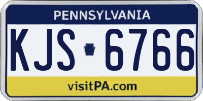 PA license plate KJS6766