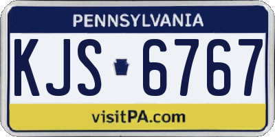 PA license plate KJS6767