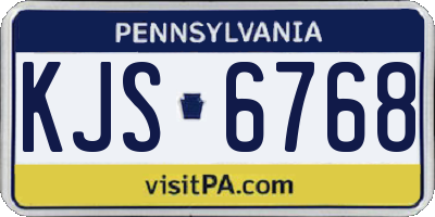 PA license plate KJS6768