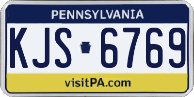 PA license plate KJS6769