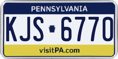 PA license plate KJS6770