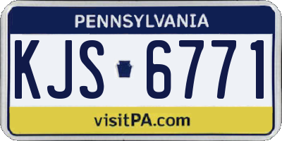 PA license plate KJS6771