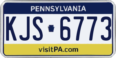 PA license plate KJS6773