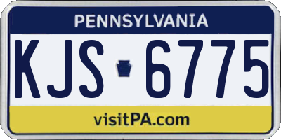 PA license plate KJS6775