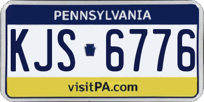 PA license plate KJS6776
