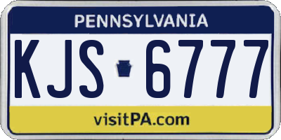 PA license plate KJS6777