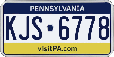 PA license plate KJS6778