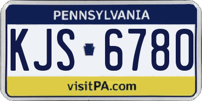 PA license plate KJS6780