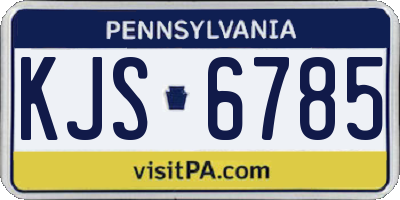 PA license plate KJS6785