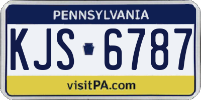 PA license plate KJS6787
