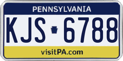 PA license plate KJS6788