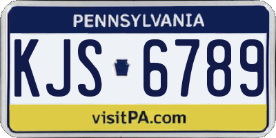 PA license plate KJS6789