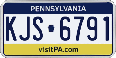 PA license plate KJS6791