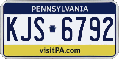 PA license plate KJS6792