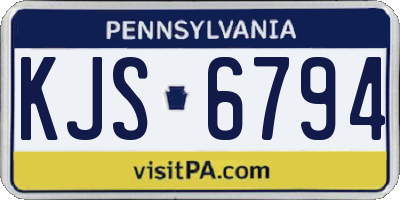 PA license plate KJS6794