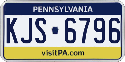 PA license plate KJS6796