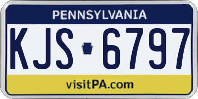 PA license plate KJS6797