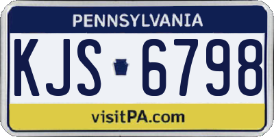 PA license plate KJS6798