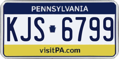 PA license plate KJS6799